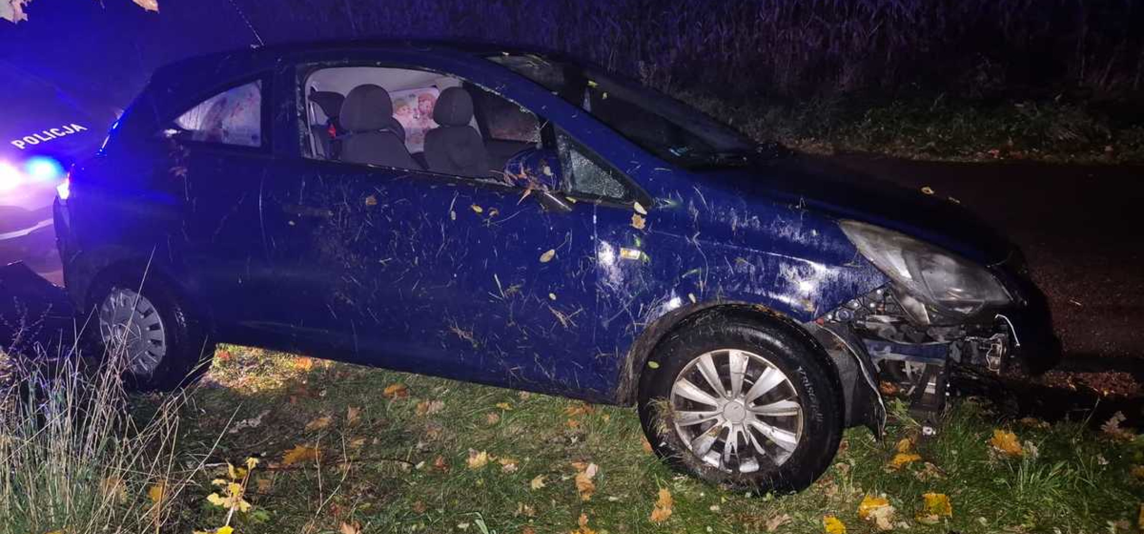 Pijany 26-latek wypadł z drogi