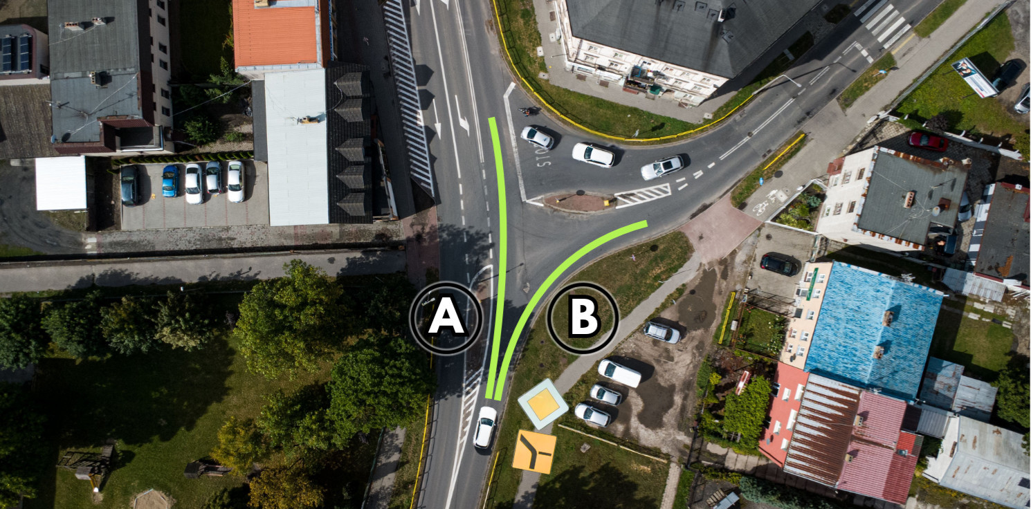 Inowrocław - Przejazd przez skrzyżowanie z kierunkowskazem, czy bez?