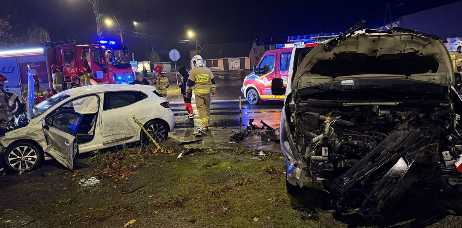 Mogilno - Zlekceważył znak „STOP” i zderzył się z karetką