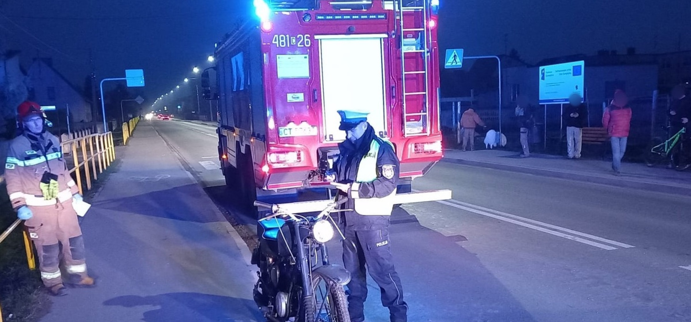 Motocyklista w szpitalu, 25-latka bez prawa jazdy