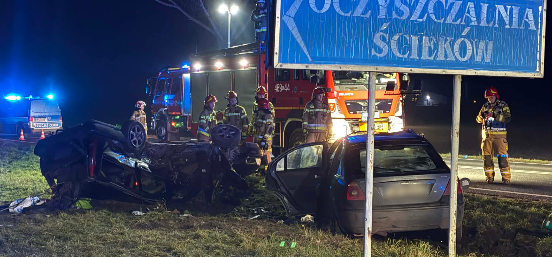 Poważny wypadek koło Złotnik Kujawskich. Lądował śmigłowiec LPR