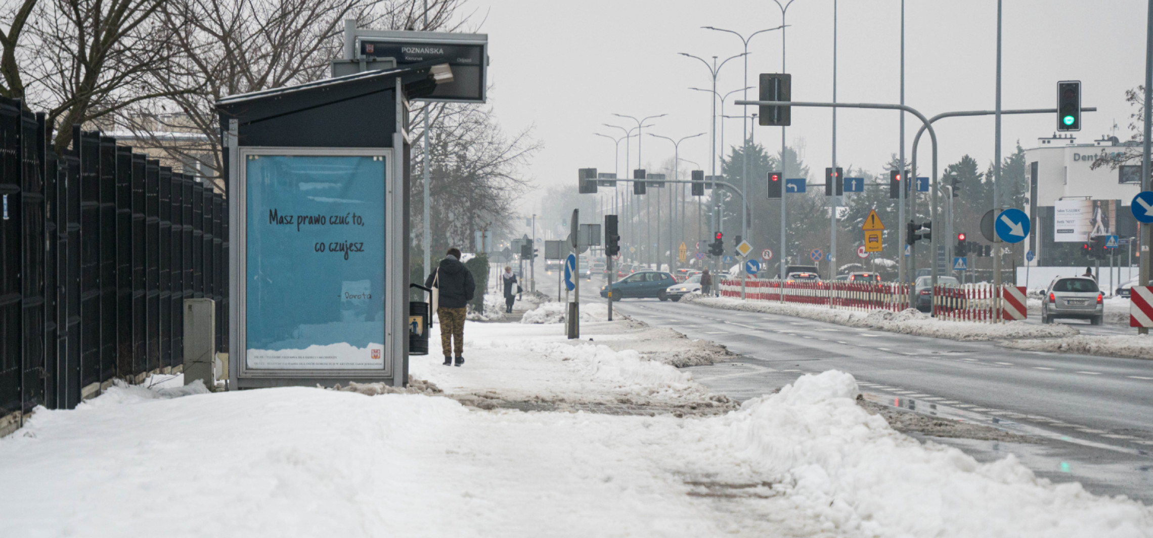 Inowrocław w wielu miejscach wciąż pod śniegiem
