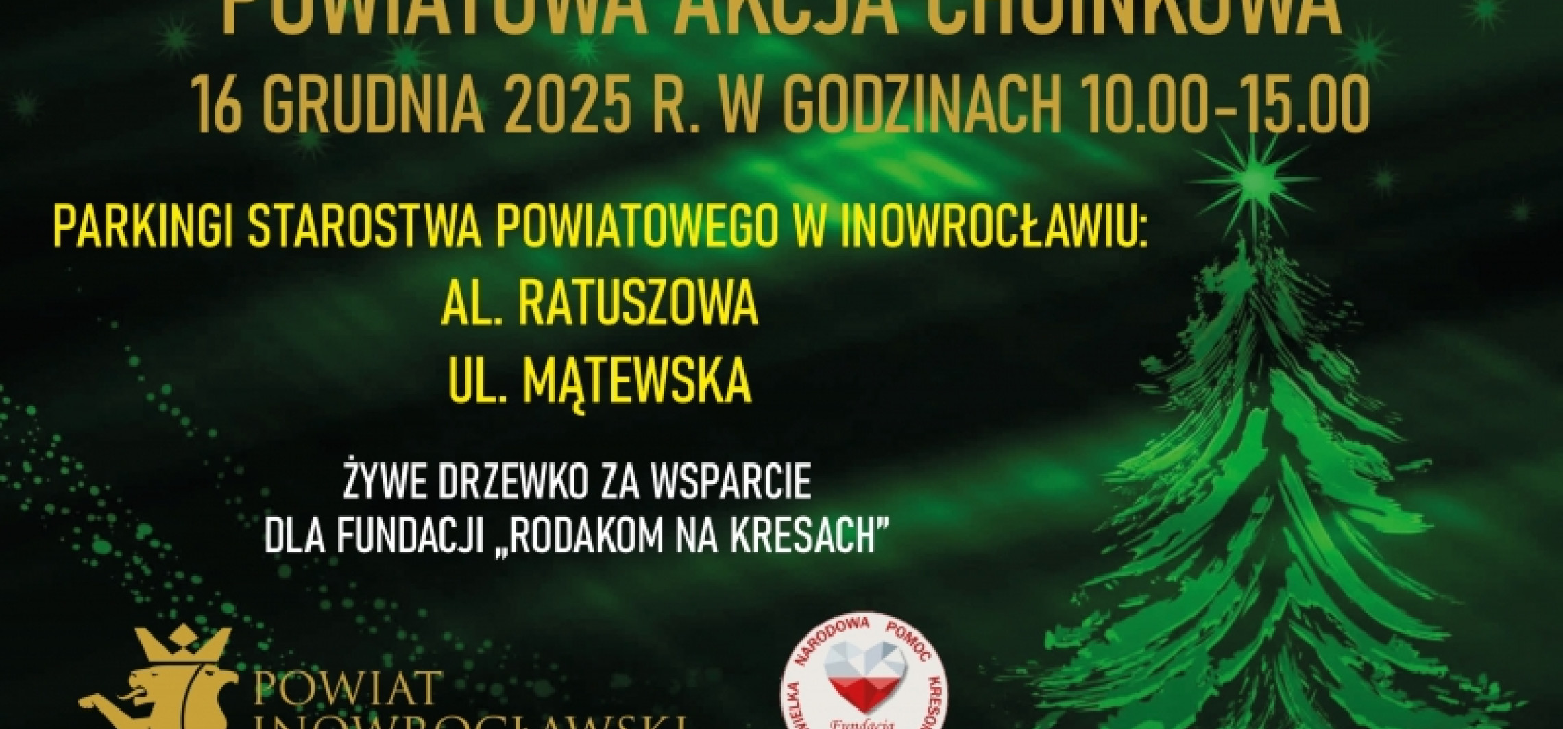Powiat rozda choinki w szczytnym celu