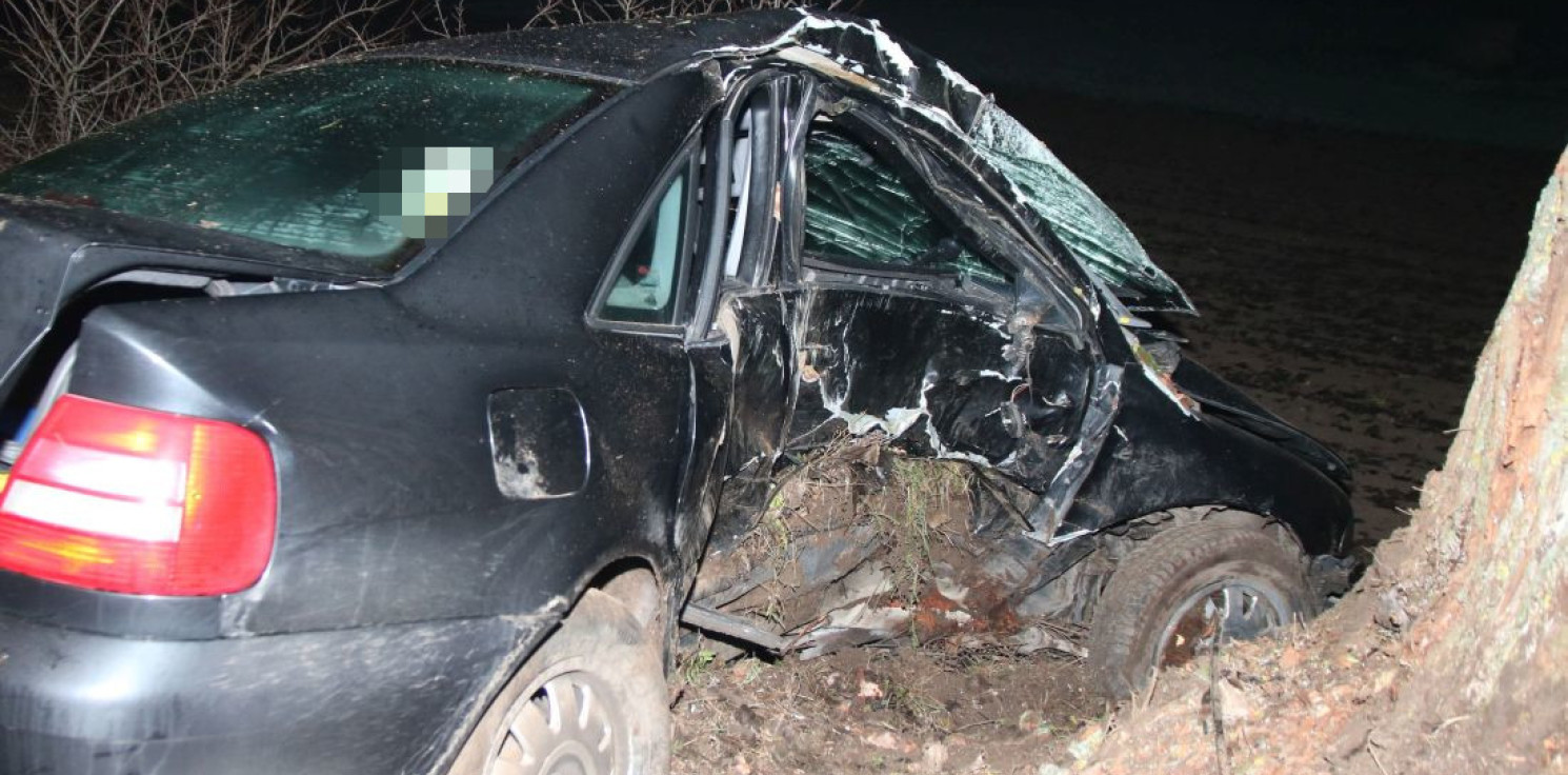 Kruszwica.online - 20-latek zginął po uderzeniu audi w drzewo