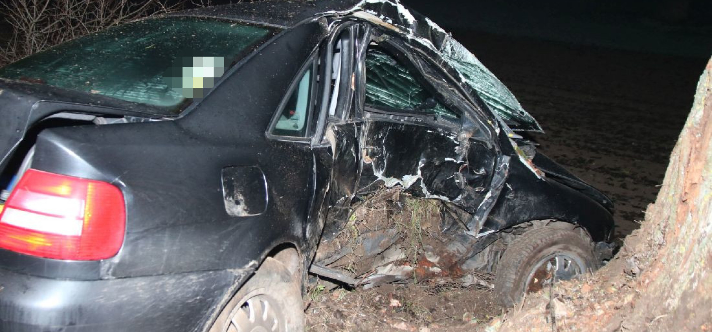 20-latek zginął po uderzeniu audi w drzewo