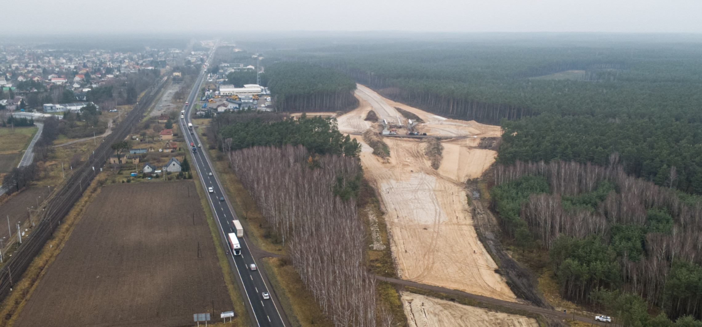 Tędy będziemy omijać Brzozę. Najnowsze zdjęcia z placu budowy