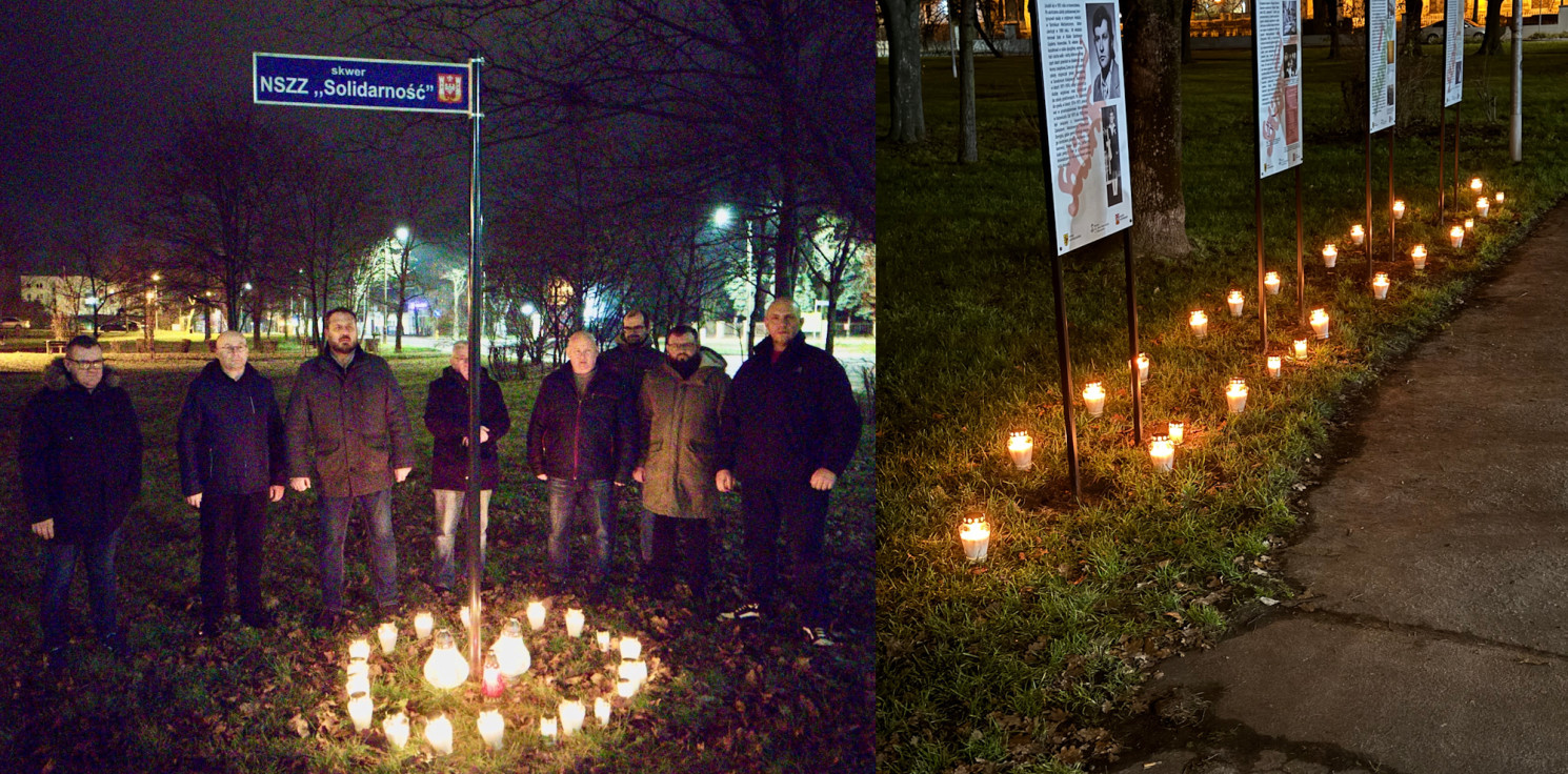 Inowrocław - Upamiętniono ofiary stanu wojennego. Zapłonęły znicze