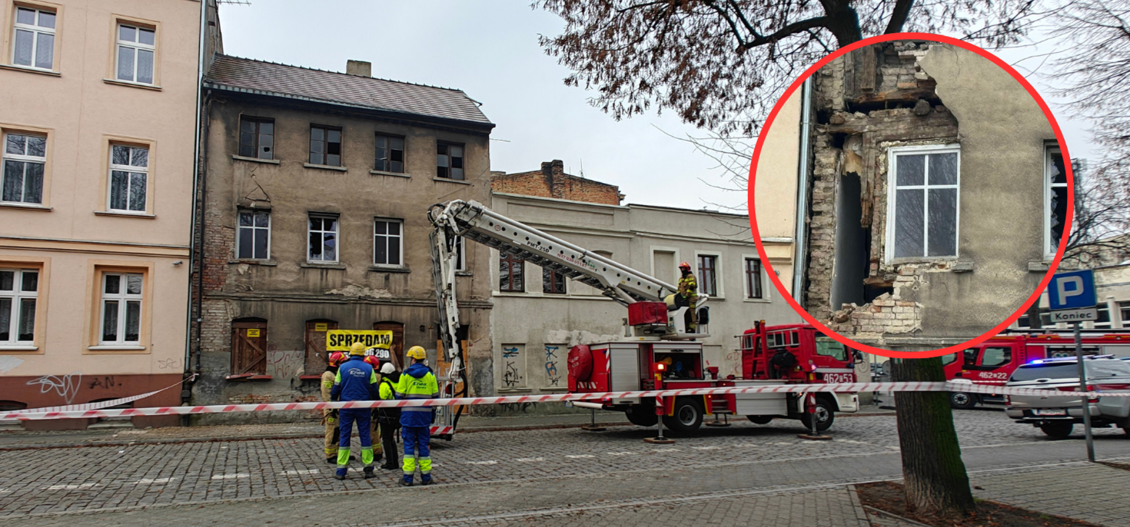 W centrum znów rozpada się kamienica. Akcja służb