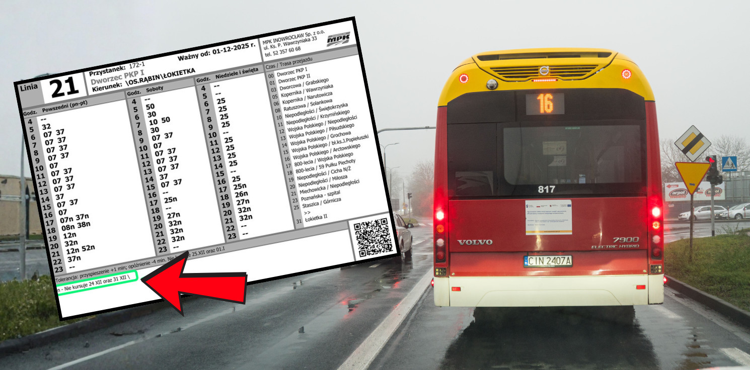 Inowrocław - MPK przypomina: w te dni autobusy kursują inaczej