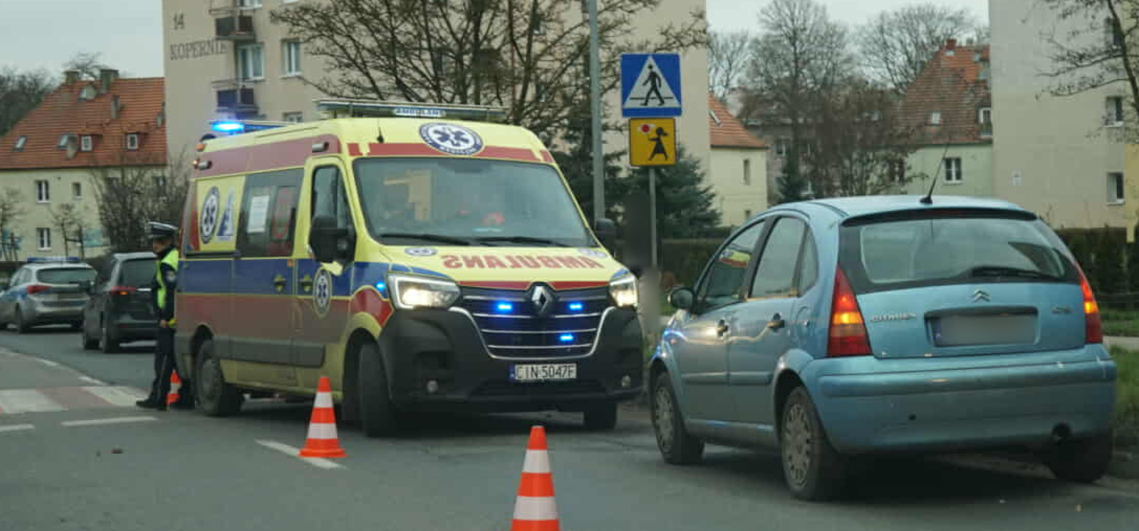 Kolizja na Kopernika. Zderzenie dwóch aut