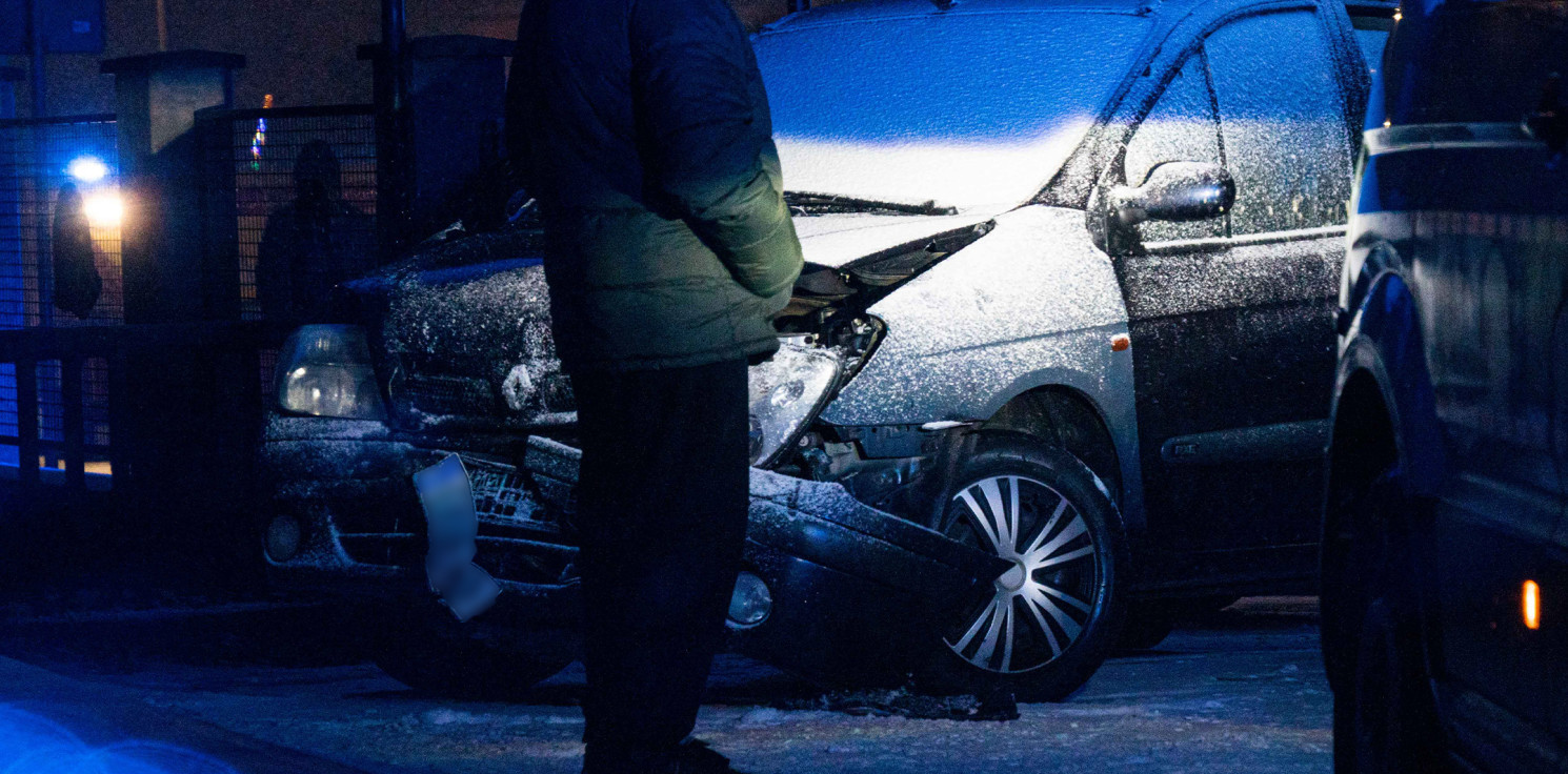 Inowrocław - Bardzo trudne warunki na drogach. Zderzenie na Poznańskiej