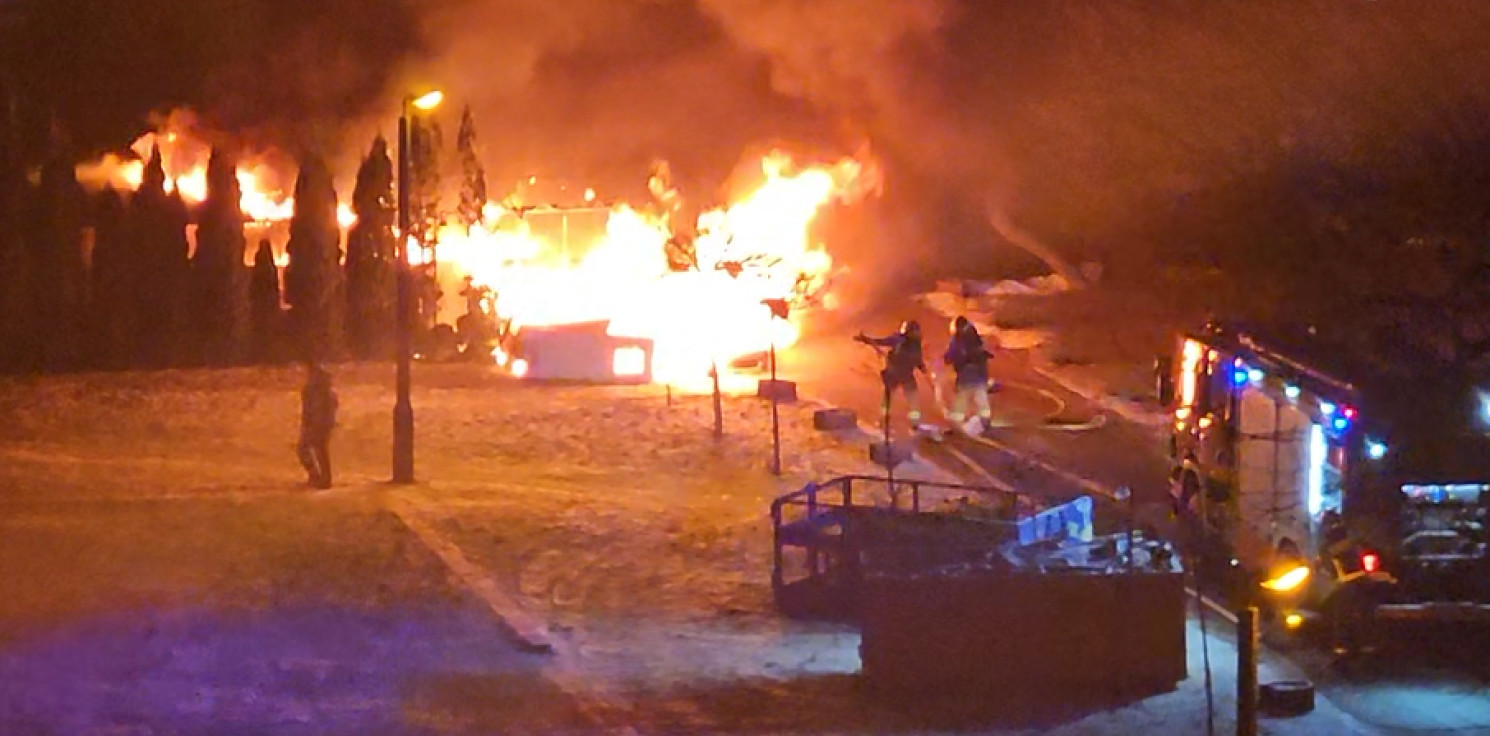 Inowrocław - Nocne pożary na Rąbinie. Strażacy w akcji
