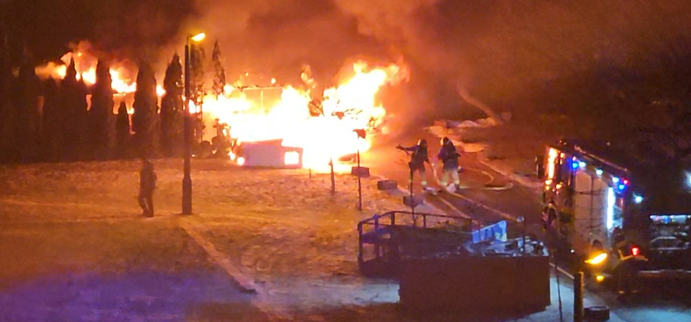 Nocne pożary na Rąbinie. Strażacy w akcji