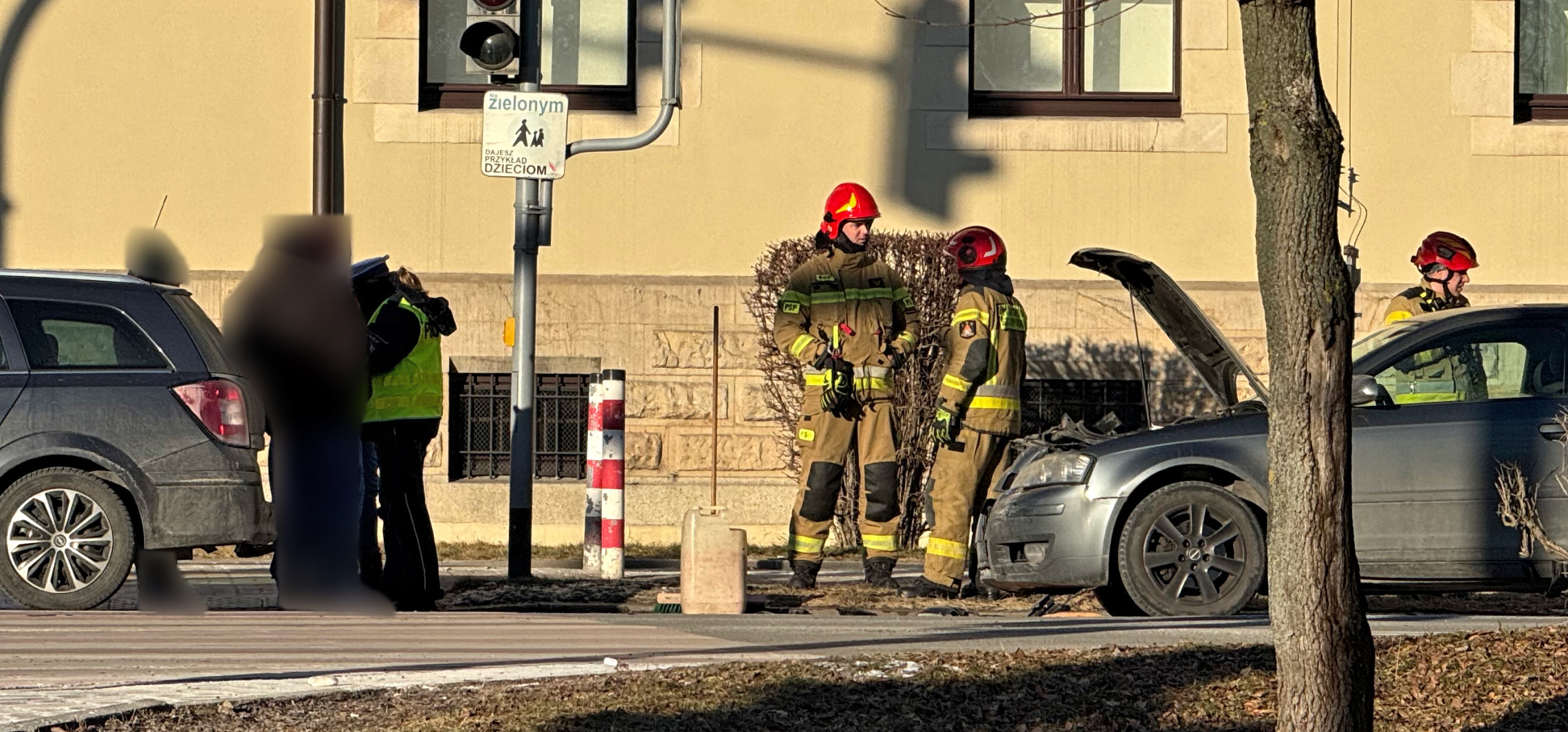 Kraksa koło sądu. Były utrudnienia