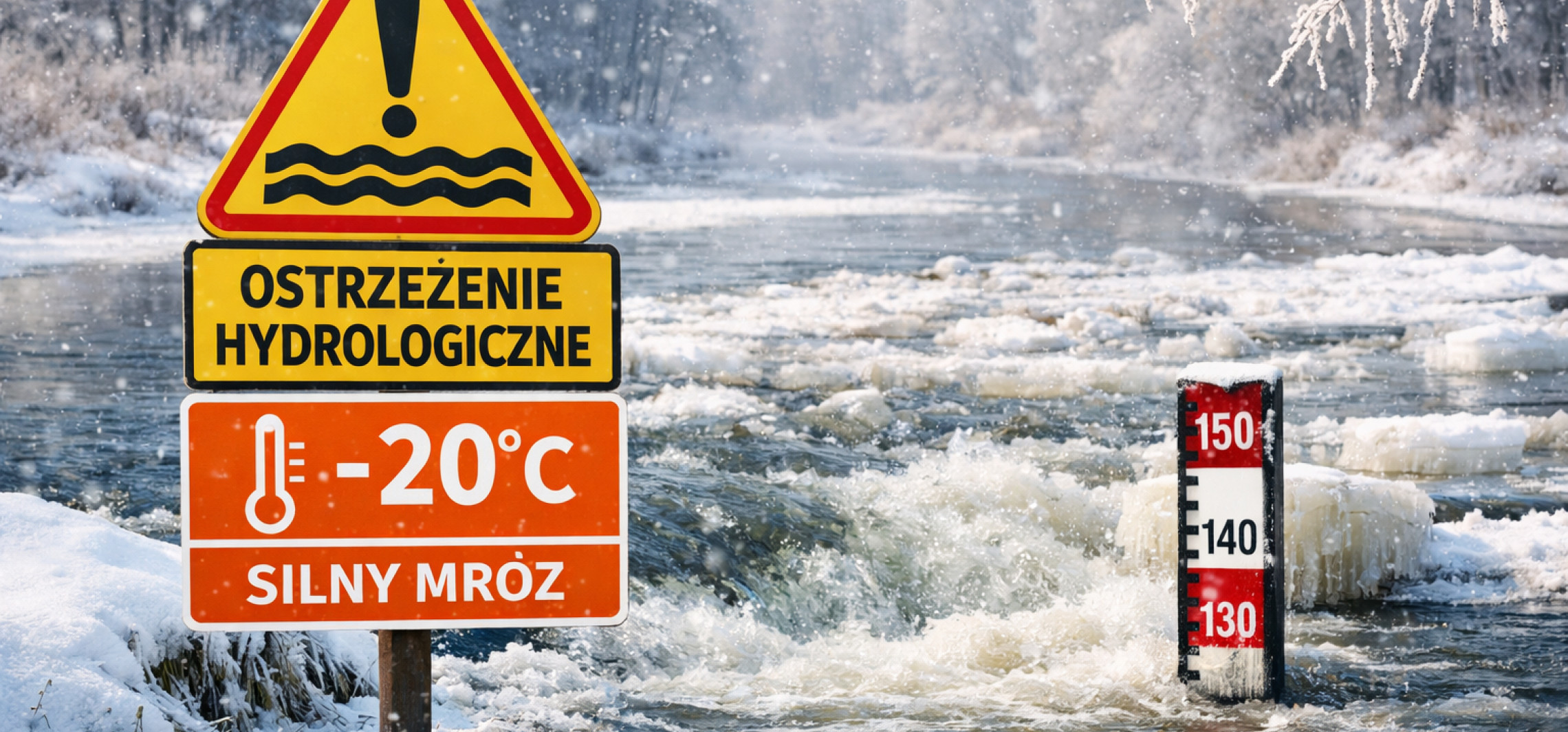 Nie tylko mróz. Brda może przekroczyć stan ostrzegawczy