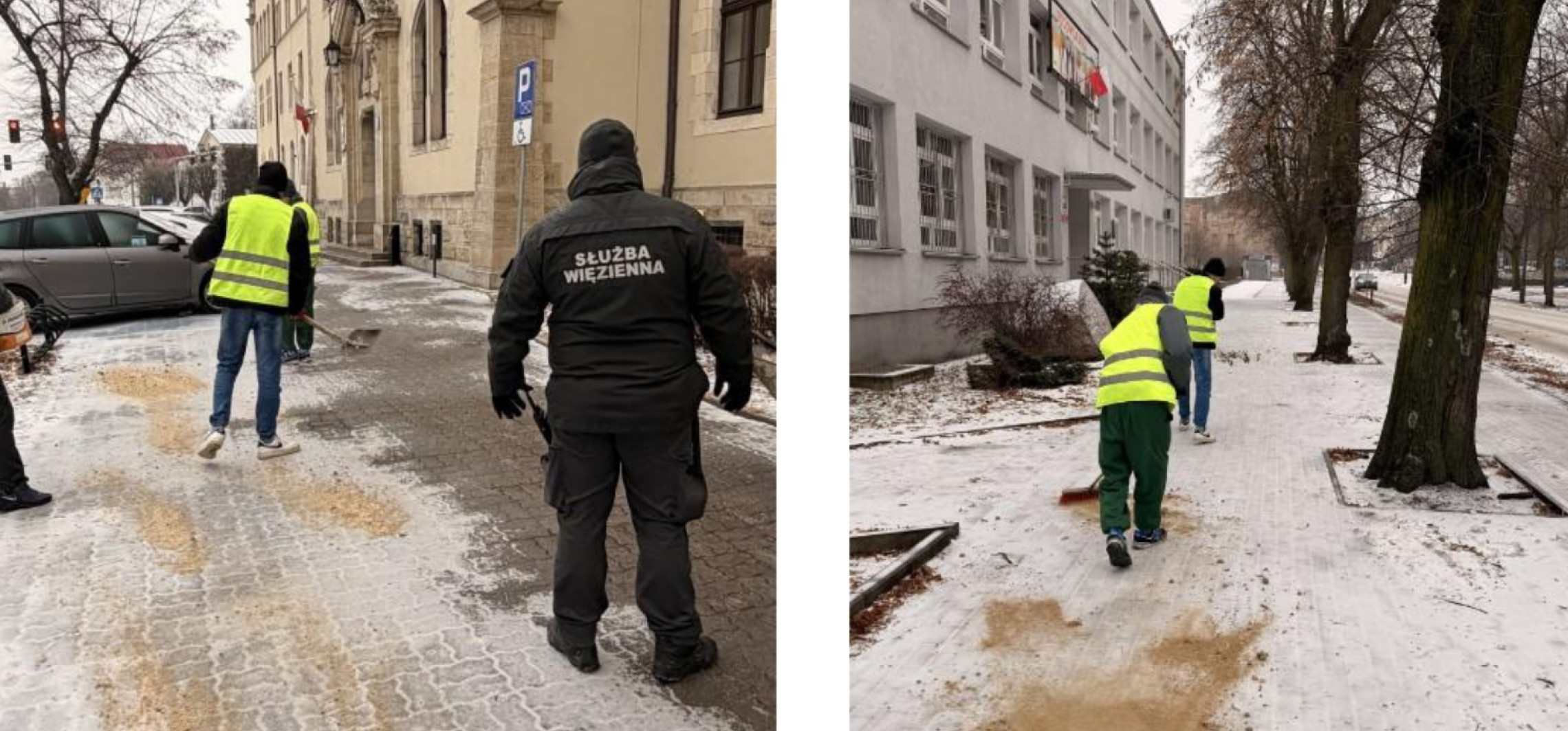 Więźniowie pomogli walczyć z gołoledzią
