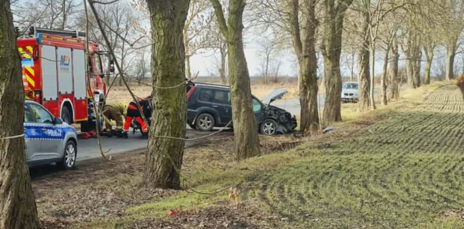 Kruszwica.online - Koło Kruszwicy samochód osobowy uderzył w drzewo