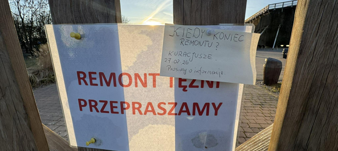Remont tężni przeciąga się miesiącami. Kiedy koniec? Nie ma dobrych wieści