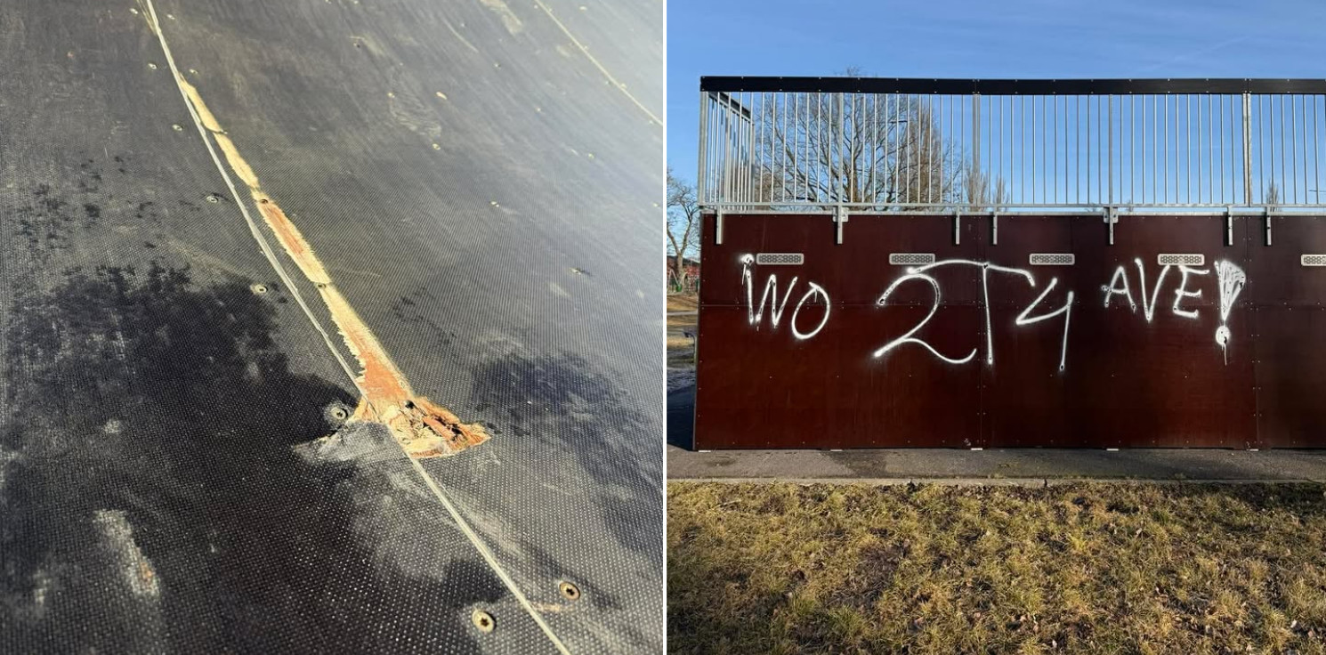 Inowrocław - Nowe, a już zniszczone. Skate park znów wymaga naprawy