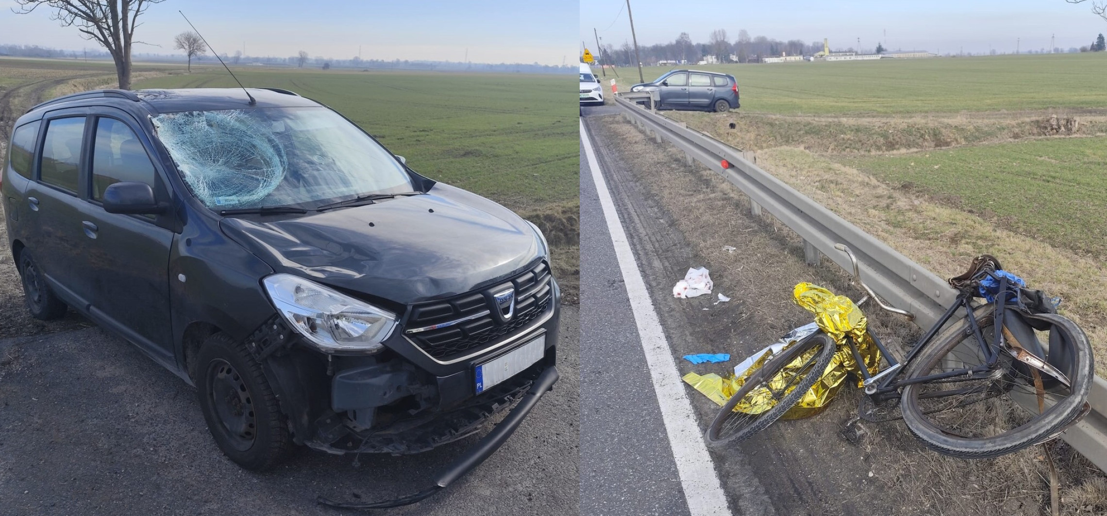 Potrącił rowerzystę podczas wyprzedzania