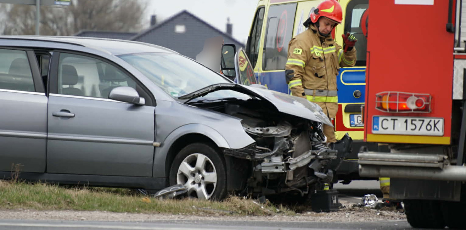 Gmina Inowrocław - Zderzenie dwóch aut pod Inowrocławiem