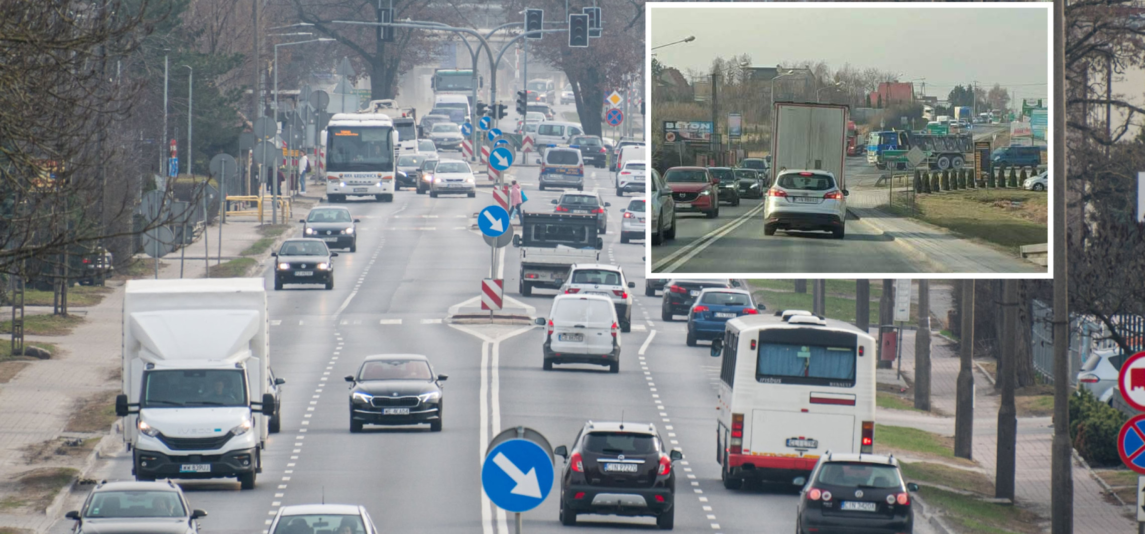 Uciążliwe korki na wjeździe do Mątew. Szybko się nie skończą