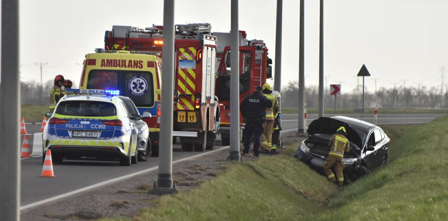 Kruszwica.online - Wypadek pod Kruszwicą. Jedna osoba ranna