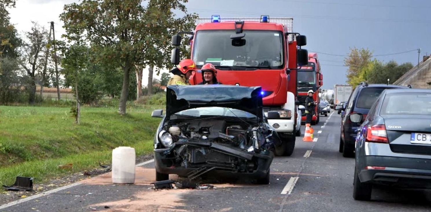 Region - Wypadek w Pławinku. Są utrudnienia