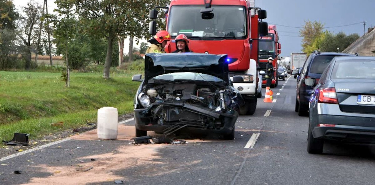 Region - Wypadek w Pławinku. Są utrudnienia