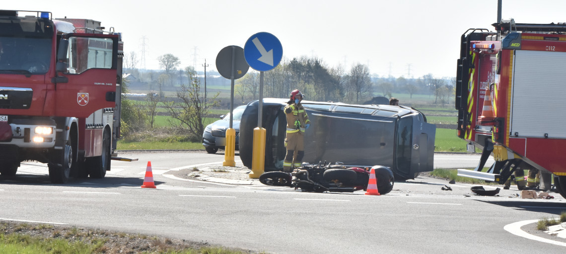Motocyklista zginął w wypadku pod Strzelnem