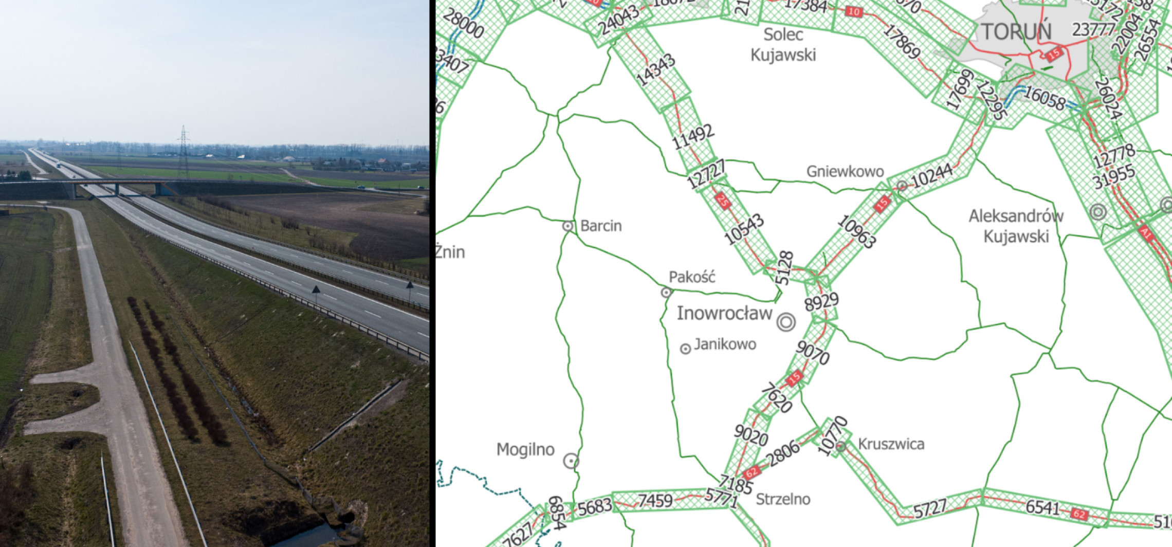 Zmierzyli ruch na drogach. Tyle aut jeździ obwodnicą Inowrocławia