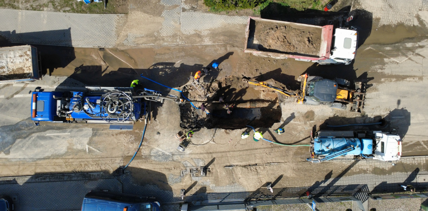 Inowrocław - Inowrocław bez wody. Awaria głównej magistrali