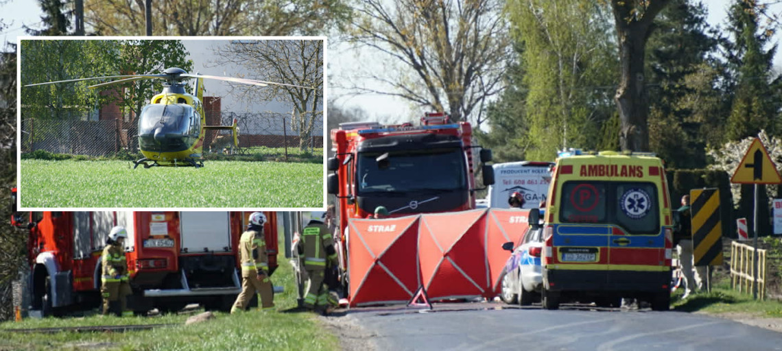 Zderzenie z udziałem motorowerzysty. Na miejscu trwała reanimacja