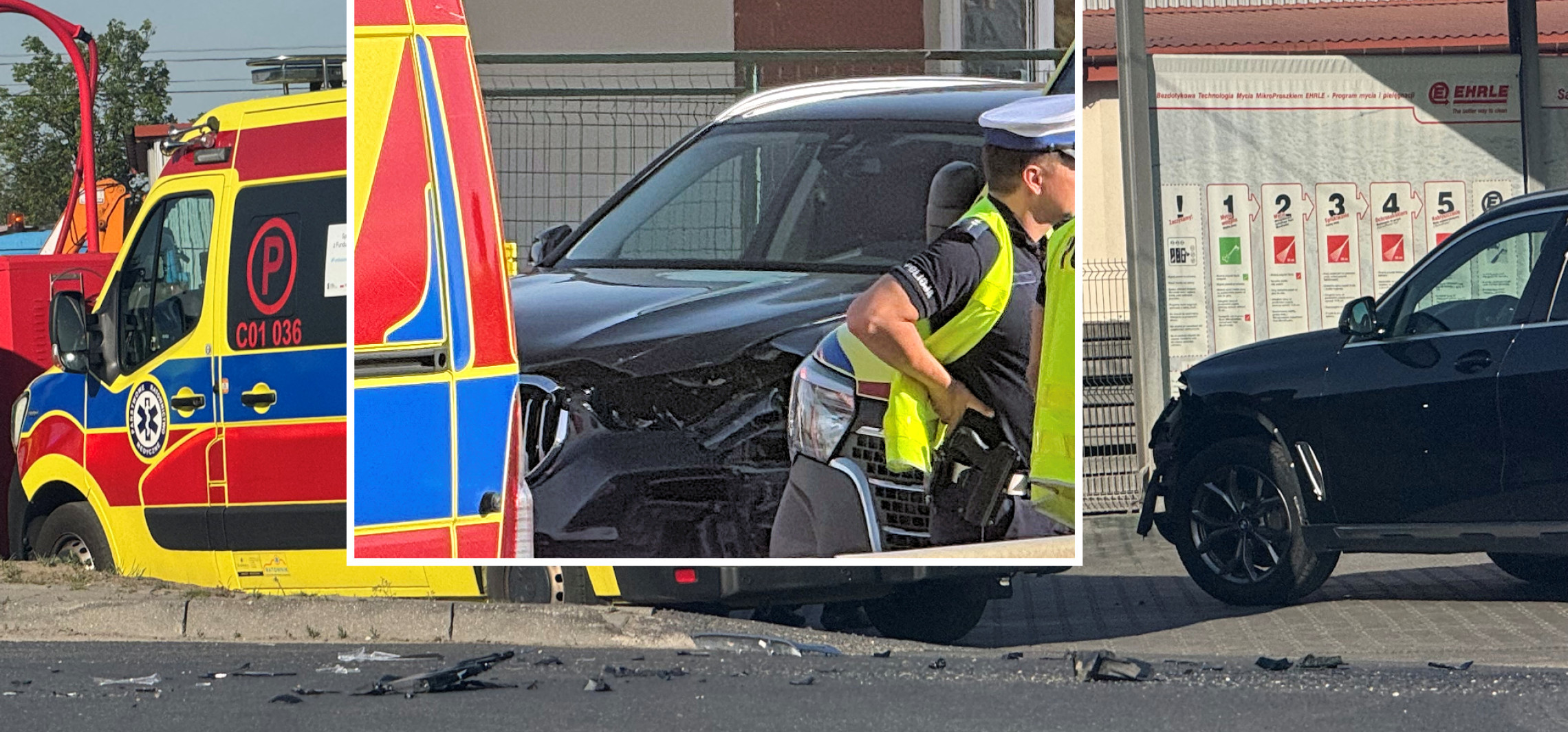 Zderzenie motocykla z BMW. Jedna osoba ranna