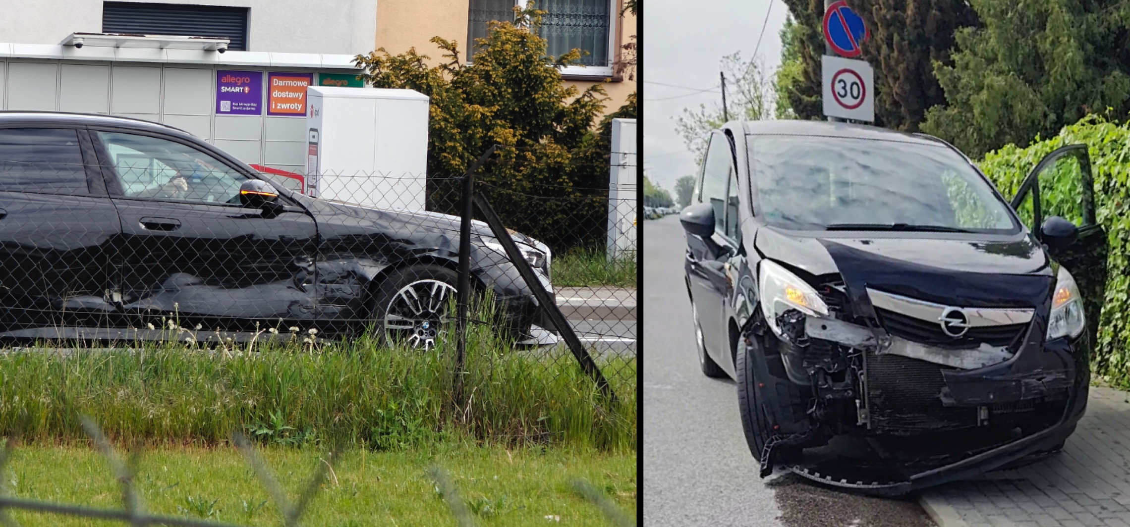 Zderzenie BMW i Opla na Długiej
