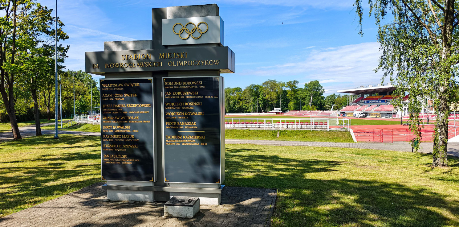 Inowrocław - Na stadionowej tablicy dopisano nowego olimpijczyka