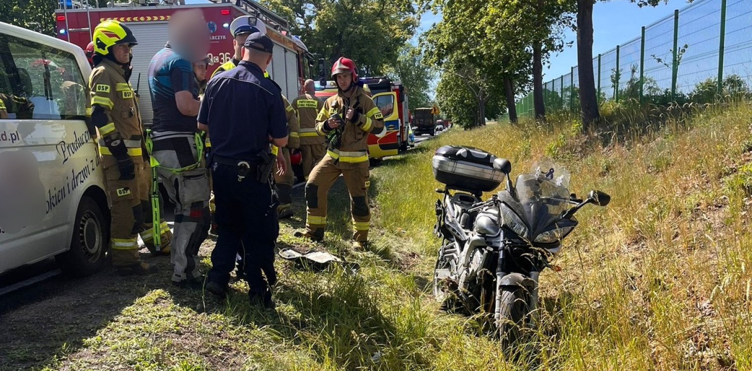 Strzelno - Nie zauważyła motocykla. Groźna kolizja w Strzelnie