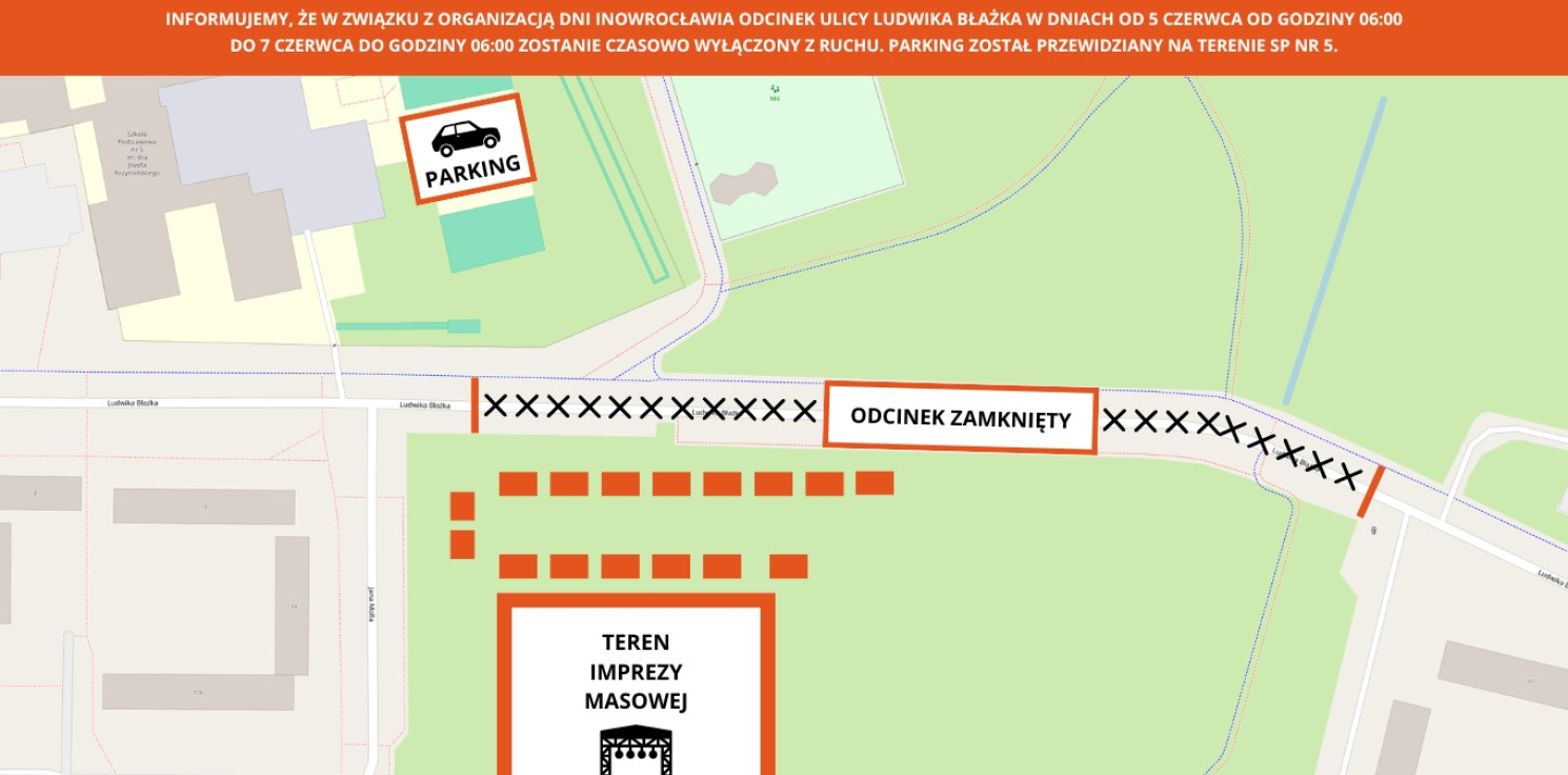 Inowrocław - Dni Inowrocławia. Będą zmiany dla kierowców na Rąbinie