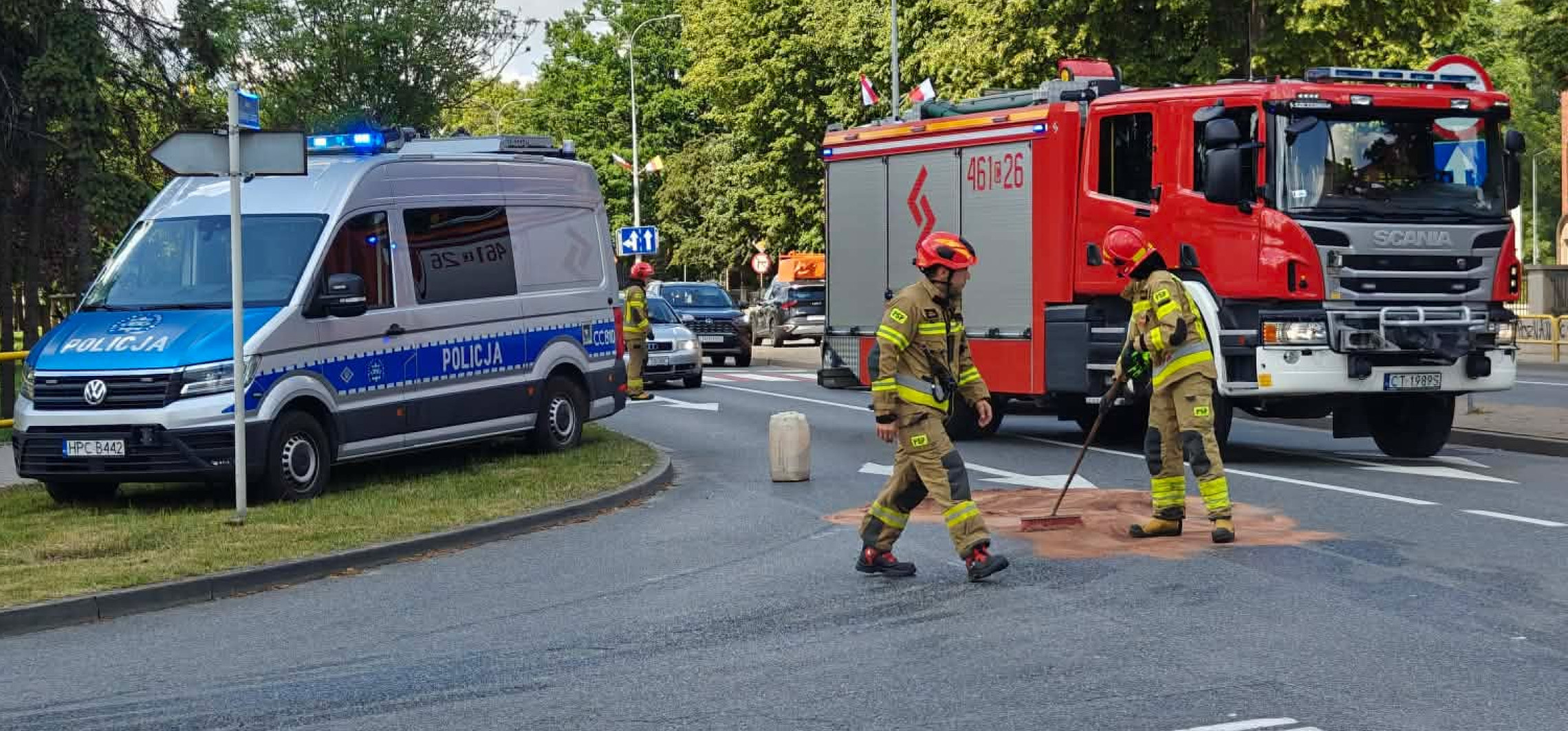 Kolizja na Laubitza, są utrudnienia