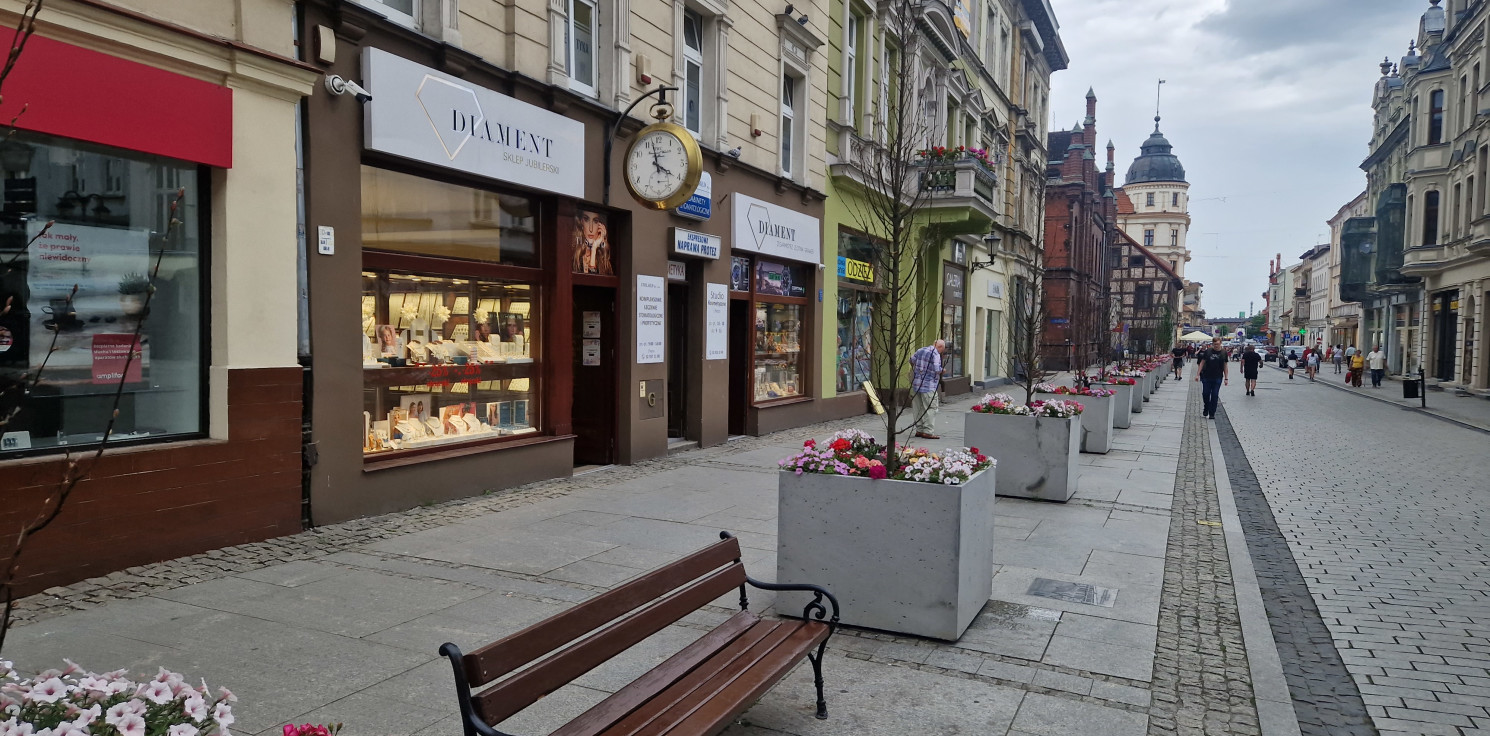 Inowrocław - Znów problemy z donicami na Królówce. Radny: rząd uschniętych badyli