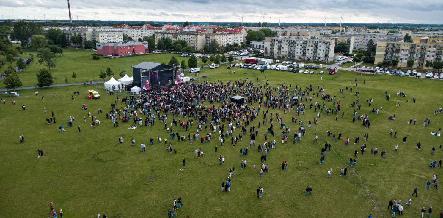 Inowrocław - Święto województwa na Rąbinie z gwiazdami. Tak wygląda z góry