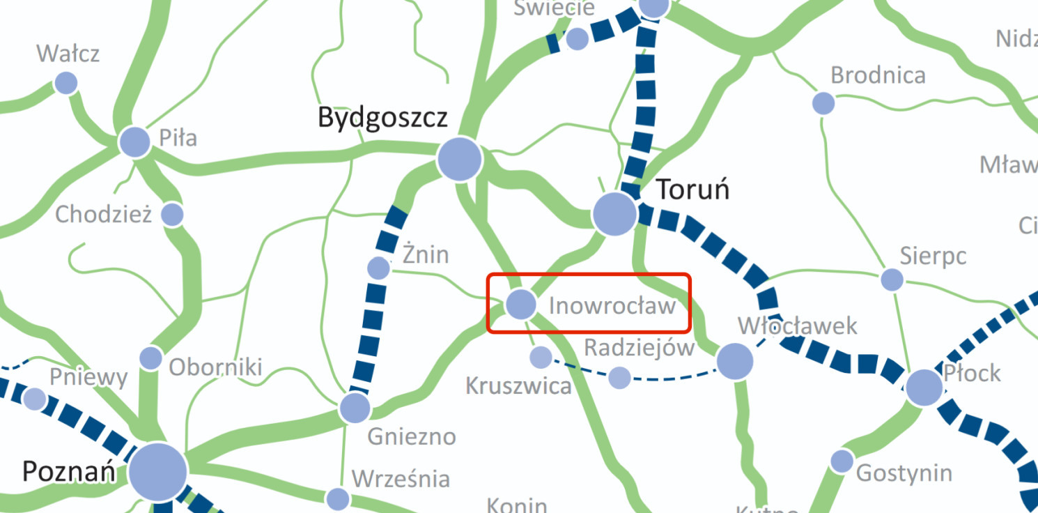 Inowrocław - Rewolucja na kolejowej mapie Polski. Nowa linia z Inowrocławia do Włocławka