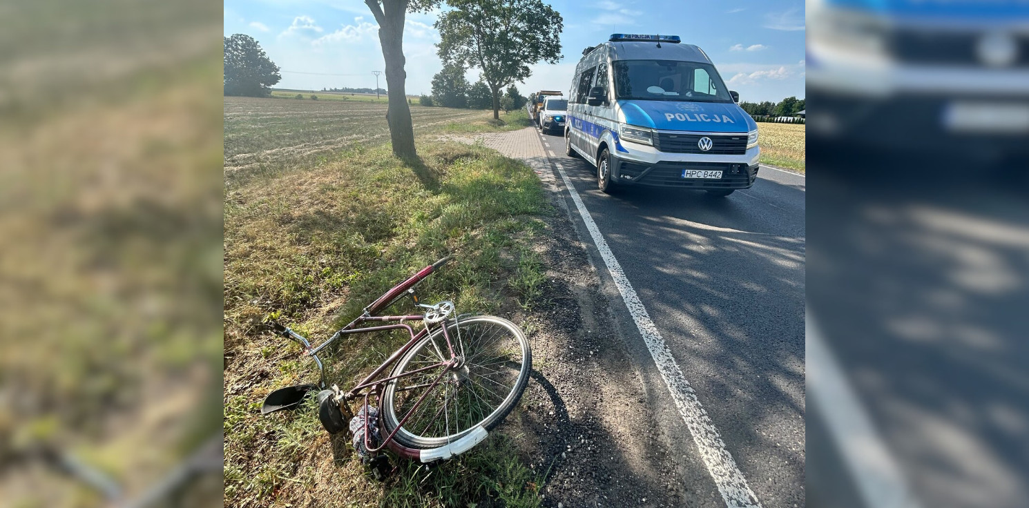 Gmina Inowrocław - Nie żyje rowerzysta potrącony przez samochód w Trzaskach