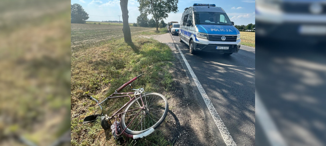 Nie żyje rowerzysta potrącony przez samochód w Trzaskach
