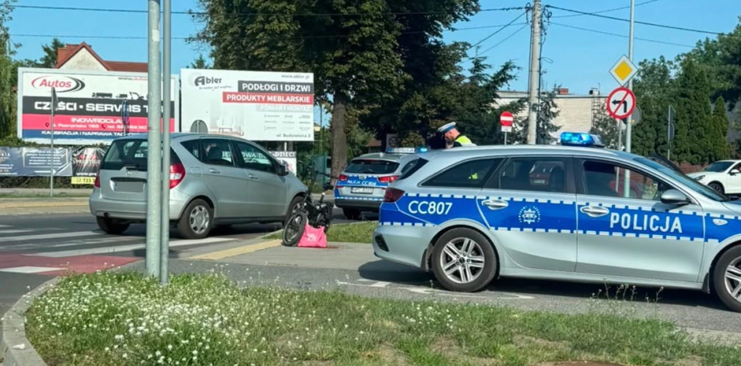 Inowrocław - Samochodem potrąciła rowerzystę. Trafił do szpitala