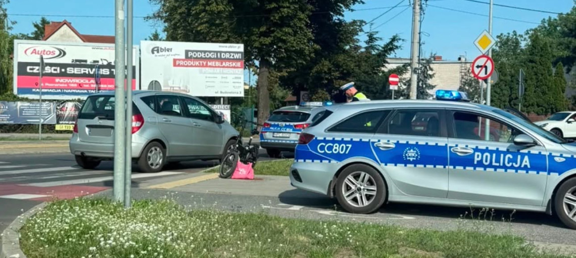 Samochodem potrąciła rowerzystę. Trafił do szpitala
