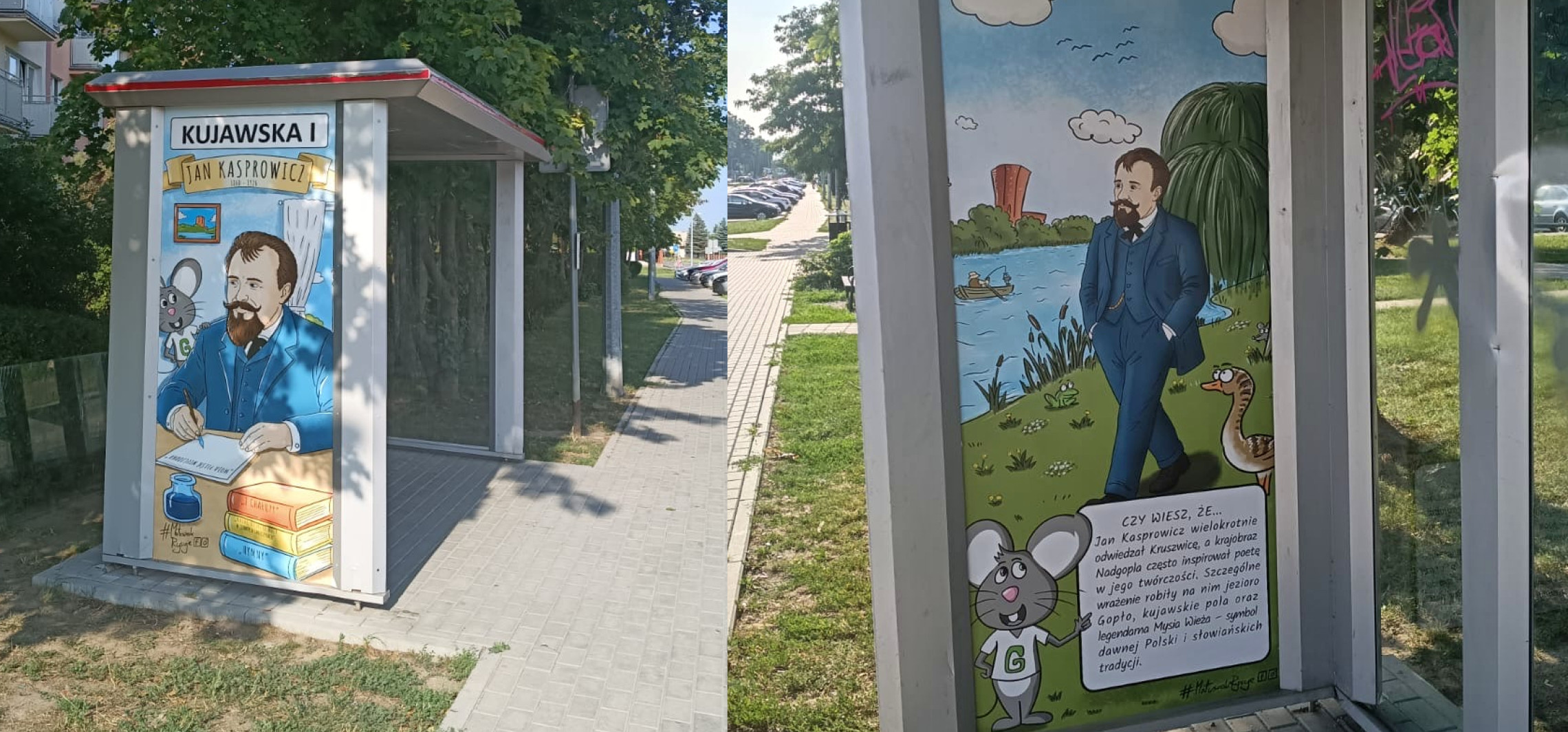 Przystanki w Kruszwicy są jak z bajki