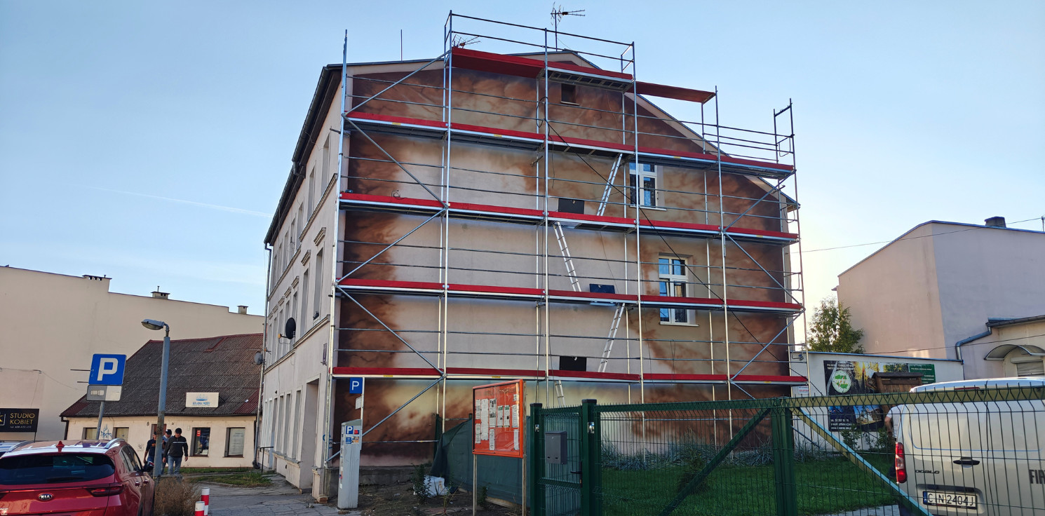 Inowrocław - W centrum Inowrocławia powstaje nowy mural