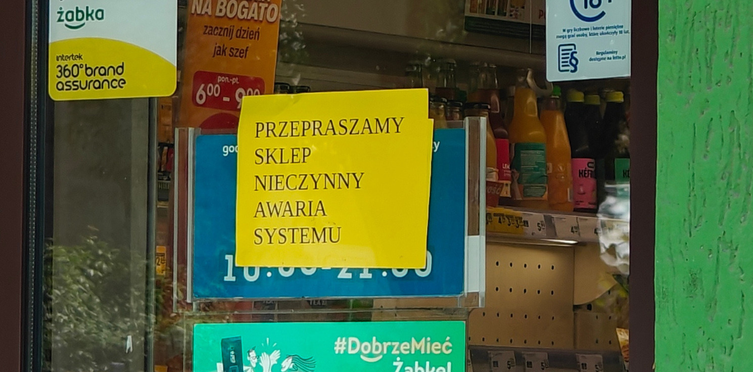 Inowrocław - Ogólnopolska awaria w Żabce. Pozamykane sklepy