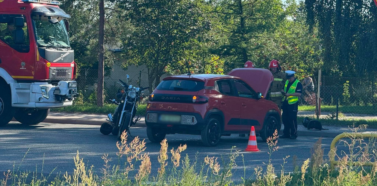 Inowrocław - Inowrocław. Zderzenie motocykla i samochodu osobowego
